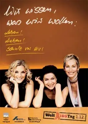 2004
Welt-Aids-Tag 1. Dezember 2004 "Wir wissen was wir wollen: Leben! Lieben! Schutz vor HIV!"
