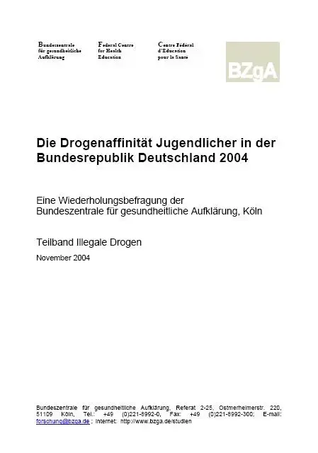 drogen_af_illegale-2004-l.JPG Titelbild "Die Drogenaffinität Jugendlicher in der Bundesrepublik Deutschland 2004"