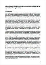 Titelseite des Positionspapiers des Arbeitskreises Qualitätsentwicklung in der Gesundheitsförderung