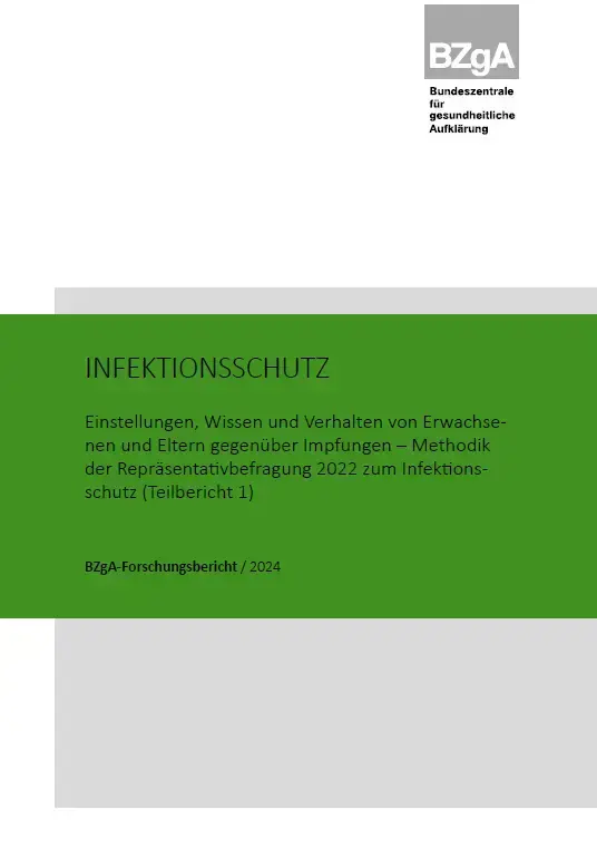 Titelseite der Studie: Infektionsschutz 2022 - Teilbericht 1