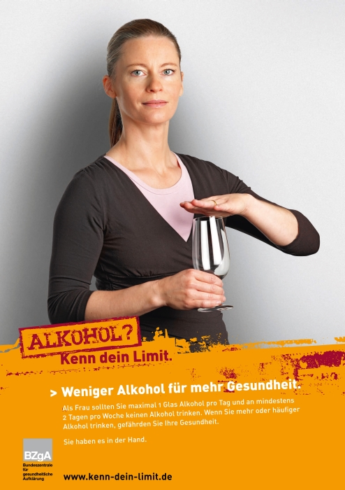 Plakatmotiv Alkohol? Kenn dein Limit. 
Erwachsenen-Kampagne