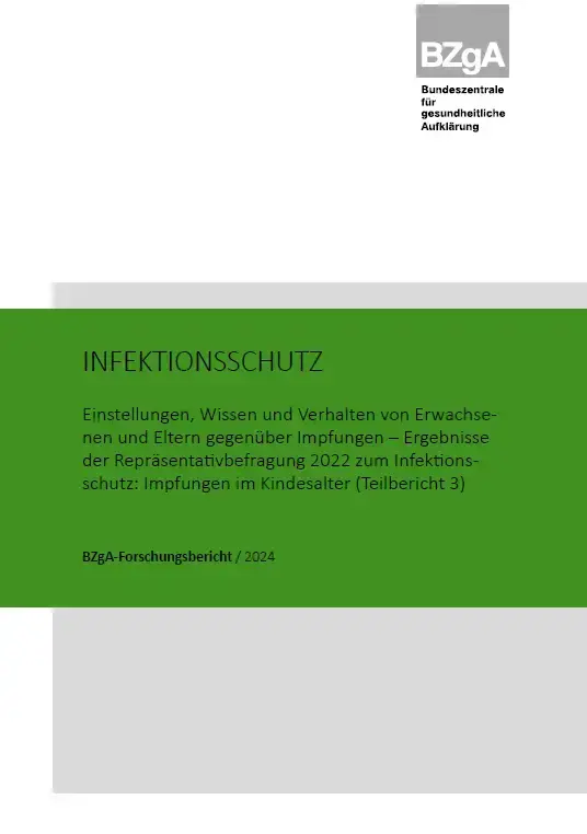 Titelseite der Studie: Infektionsschutz 2022 - Teilbericht 3