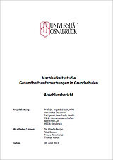 Titelseite der Machbarkeitsstudie "Gesundheitsuntersuchungen in Grundschulen"