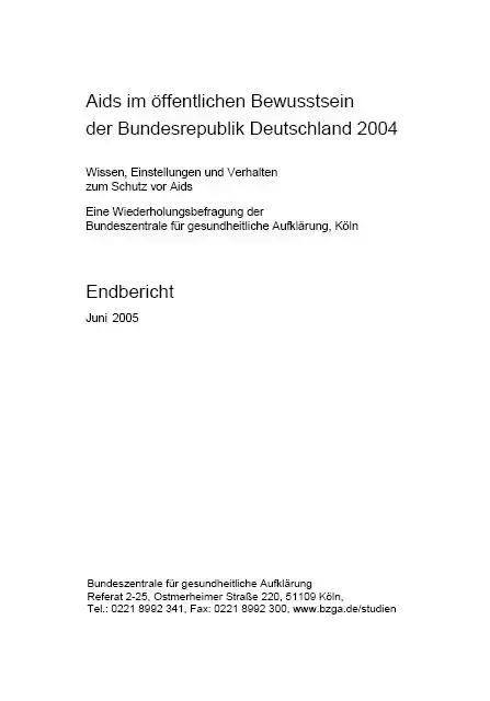 aids_2004-l.JPG Titelbild "Aids im öffentlichen Bewusstsein der Bundesrepublik Deutschland 2004"