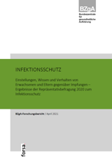 Titelseite der Studie: Infektionsschutz - Einstellungen, Wissen und Verhalten von Erwachsenen und Eltern gegenüber Impfungen – Ergebnisse der Repräsentativbefragung 2020 zum Infektionsschutz