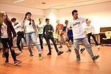Tourauftakt der "Voll Power-Schultour" an der KGS Hemmingen, 
Niedersachsen, April 2018