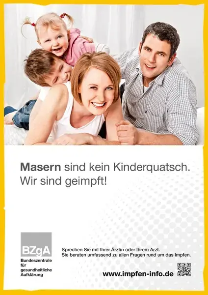Plakat zur MMR-Impfung Plakat zur MMR-Impfung